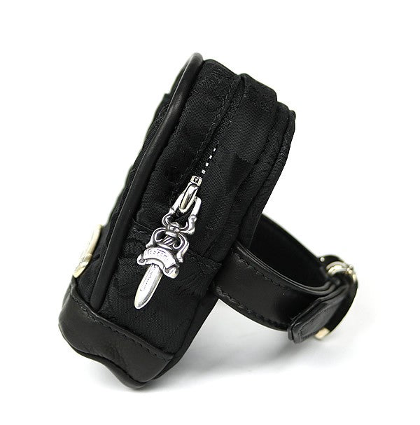 CHROME HEARTS Multi Logo Leather Wrist Bag Size ONE SIZE