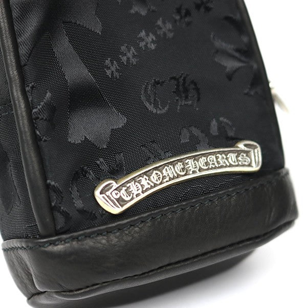 CHROME HEARTS Multi Logo Leather Wrist Bag Size ONE SIZE