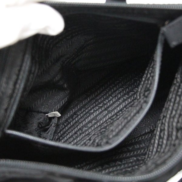 PRADA Triangle Logo Nylon Handbag Black Size ONE SIZE