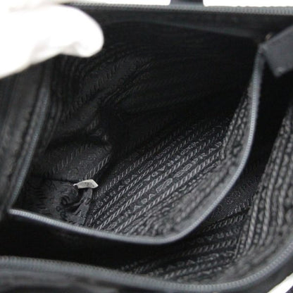 PRADA Triangle Logo Nylon Handbag Black Size ONE SIZE