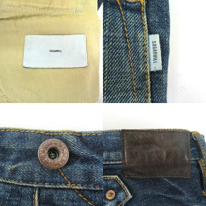 SUGARHILL 22AW Faded Classic Denim Pants Blue Size 28