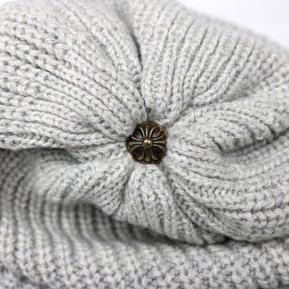 CHROME HEARTS BIG DADDY Star Patch Beanie SV925 Gray