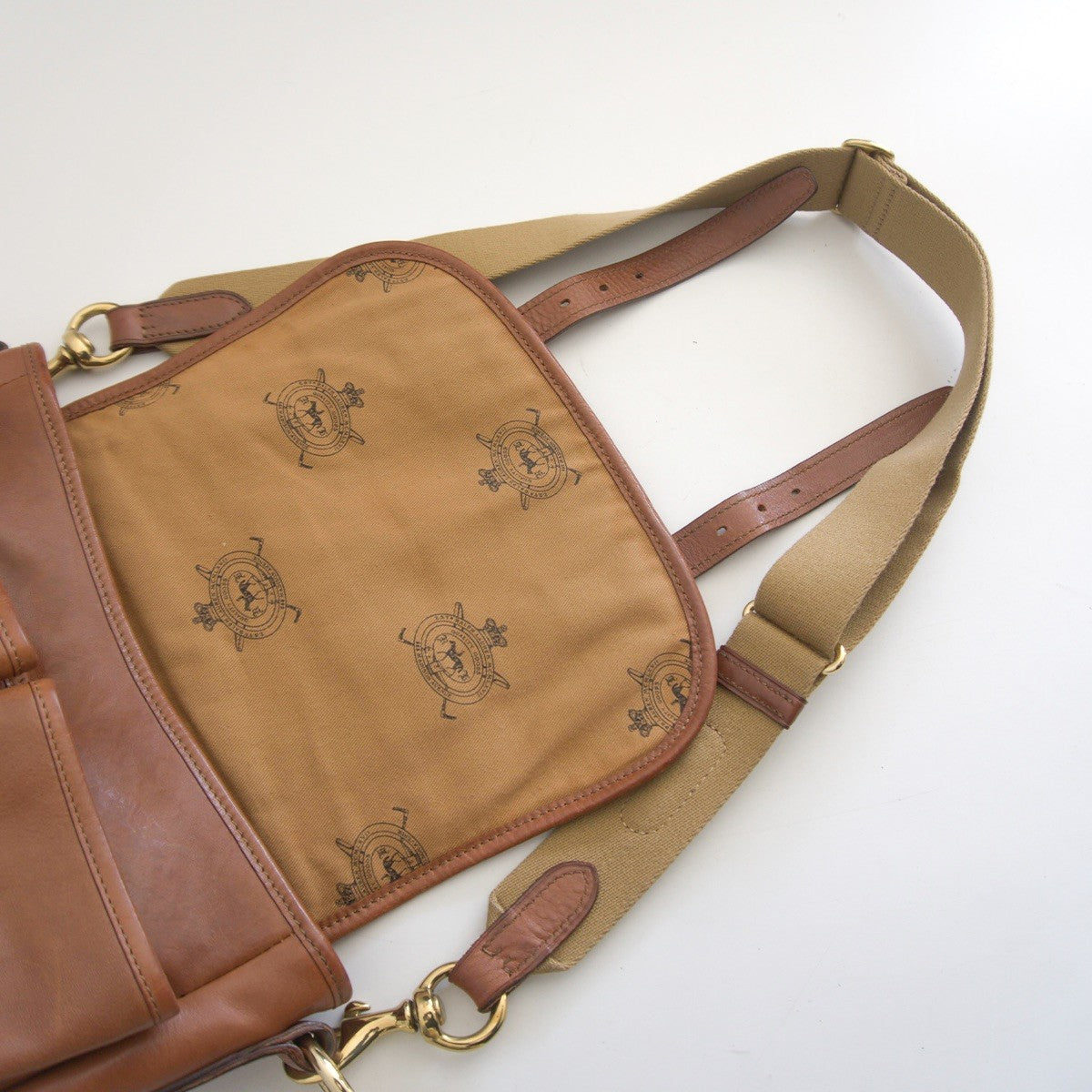 Ralph Lauren Leather Shoulder Bag Brown