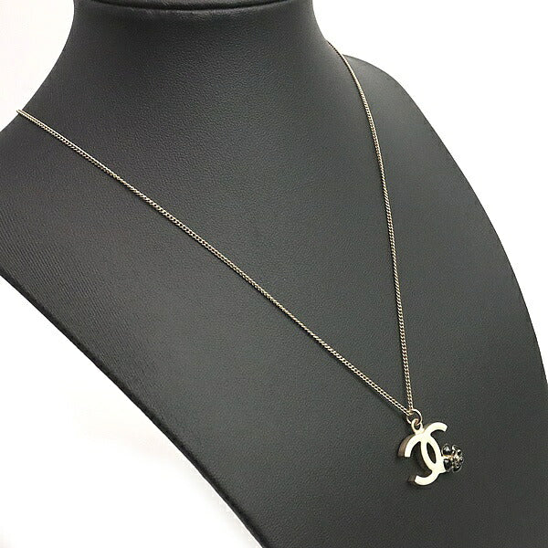 CHANEL Camellia Coco Mark Metal & Gold Necklace Size ONE SIZE
