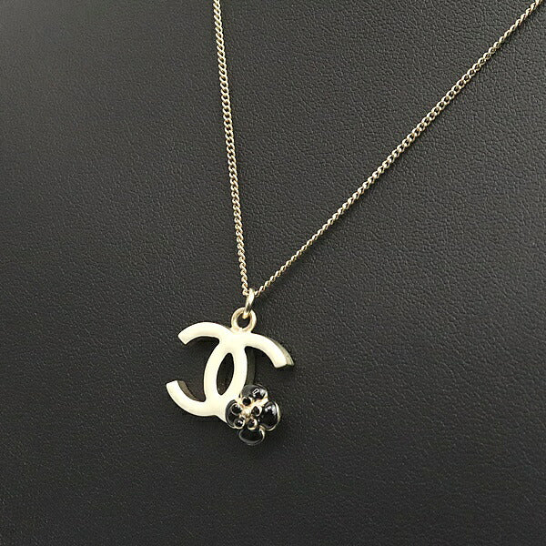 CHANEL Camellia Coco Mark Metal & Gold Necklace Size ONE SIZE