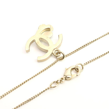 CHANEL Camellia Coco Mark Metal & Gold Necklace Size ONE SIZE
