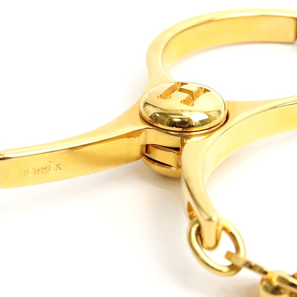 HERMES Metal Glove Holder Gold Size ONE SIZE