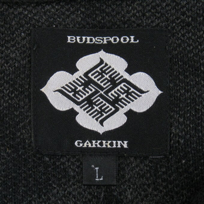 BUDSPOOL GAKKIN Jacquard Sweater Black/Gray Size L