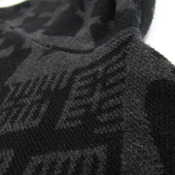 BUDSPOOL GAKKIN Jacquard Sweater Black/Gray Size L