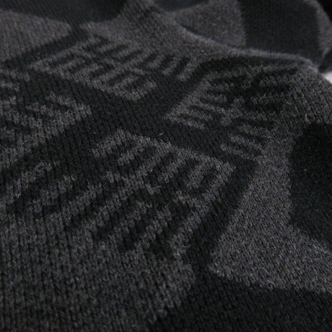 BUDSPOOL GAKKIN Jacquard Sweater Black/Gray Size L