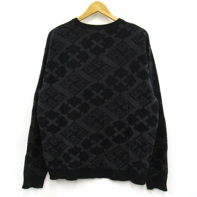 BUDSPOOL GAKKIN Jacquard Sweater Black/Gray Size L