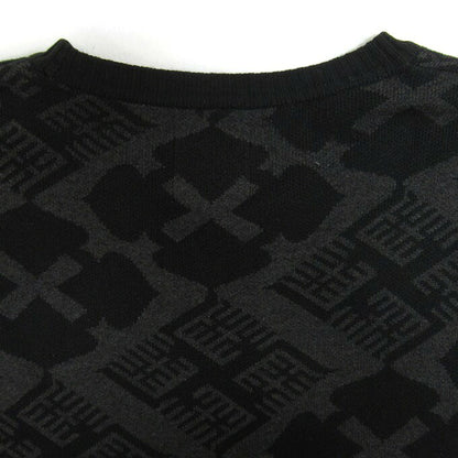 BUDSPOOL GAKKIN Jacquard Sweater Black/Gray Size L