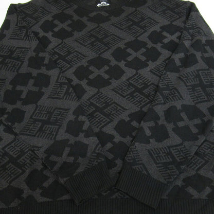 BUDSPOOL GAKKIN Jacquard Sweater Black/Gray Size L