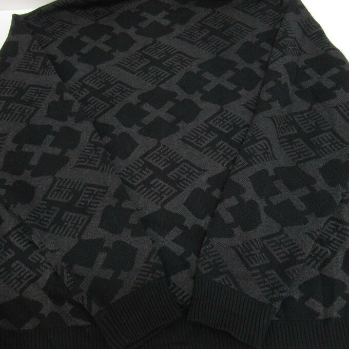 BUDSPOOL GAKKIN Jacquard Sweater Black/Gray Size L