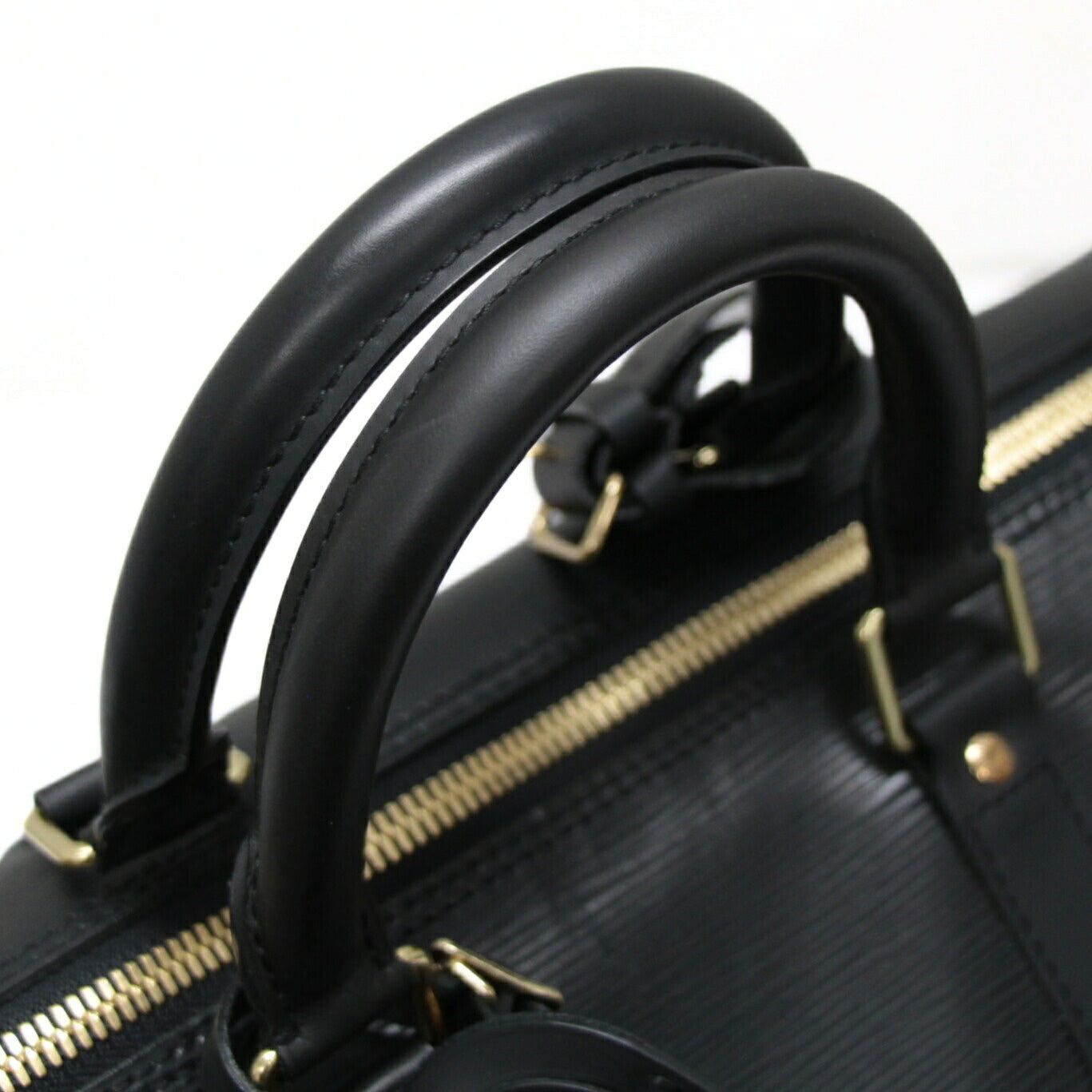 Louis Vuitton Keepall 45 Epi Leather Bag Black Size ONE SIZE
