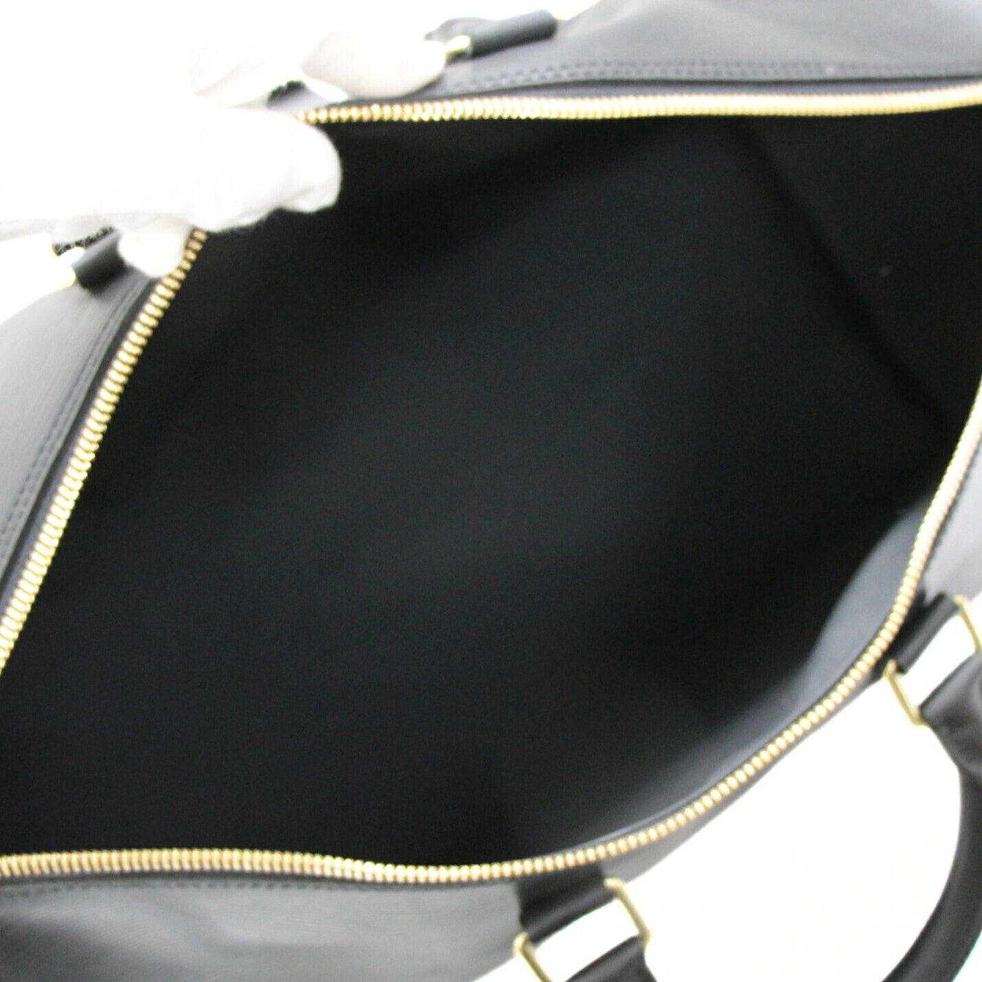 Louis Vuitton Keepall 45 Epi Leather Bag Black Size ONE SIZE