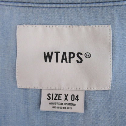 WTAPS 24AW Cotton Chambray Shirt Light Blue Size 04