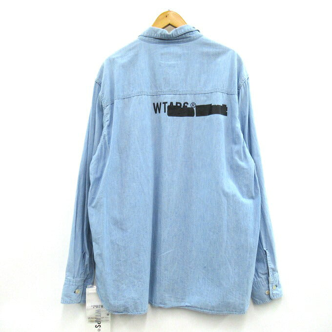 WTAPS 24AW Cotton Chambray Shirt Light Blue Size 04