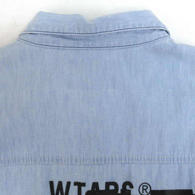 WTAPS 24AW Cotton Chambray Shirt Light Blue Size 04