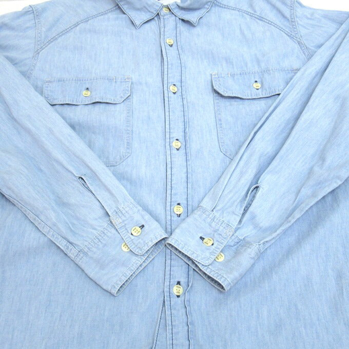 WTAPS 24AW Cotton Chambray Shirt Light Blue Size 04