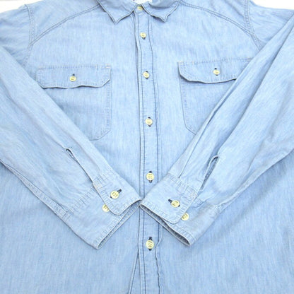 WTAPS 24AW Cotton Chambray Shirt Light Blue Size 04