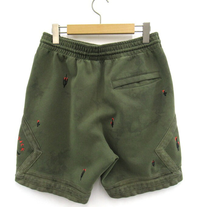 AIR JORDAN x Travis Washed Suede Shorts Green Size S