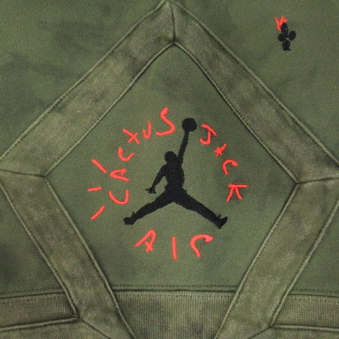 AIR JORDAN x Travis Washed Suede Shorts Green Size S