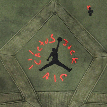 AIR JORDAN x Travis Washed Suede Shorts Green Size S