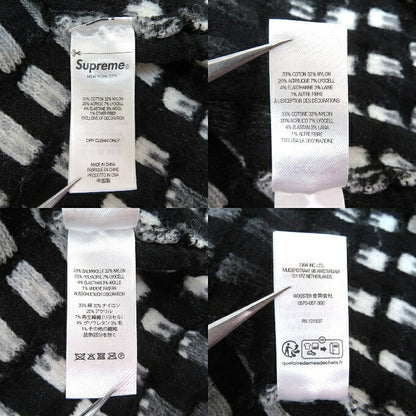 Supreme Gradient Grid Zip Up Polo Black Size S