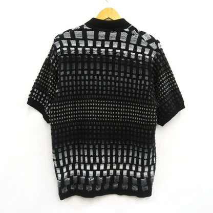 Supreme Gradient Grid Zip Up Polo Black Size S