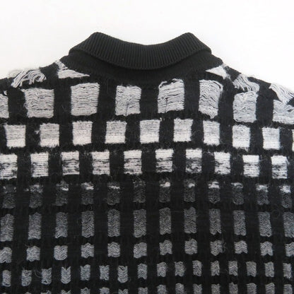 Supreme Gradient Grid Zip Up Polo Black Size S