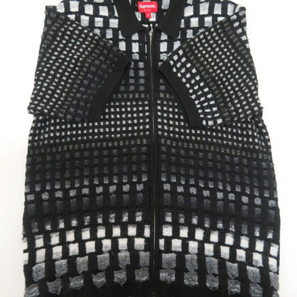 Supreme Gradient Grid Zip Up Polo Black Size S