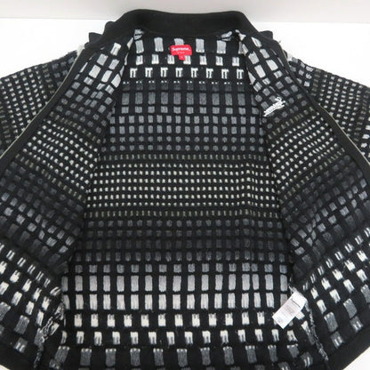 Supreme Gradient Grid Zip Up Polo Black Size S
