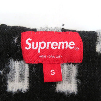 Supreme Gradient Grid Zip Up Polo Black Size S