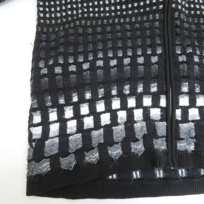 Supreme Gradient Grid Zip Up Polo Black Size S