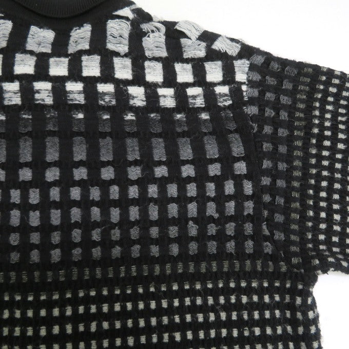 Supreme Gradient Grid Zip Up Polo Black Size S