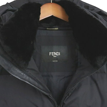 FENDI Karl Lagerfeld Nylon Down Jacket Black Size 52