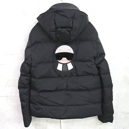 FENDI Karl Lagerfeld Nylon Down Jacket Black Size 52