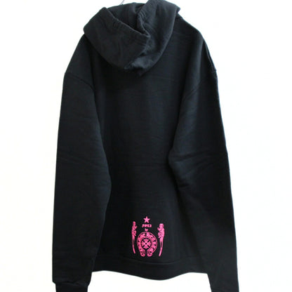 CHROME HEARTS Foti Missleren Hoodie Black/Pink Size L
