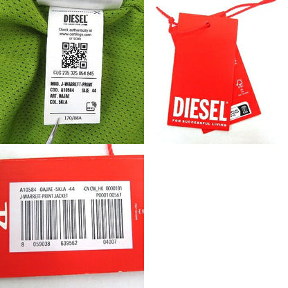 DIESEL J-WARRETT Print Nylon Jacket Green Size 44