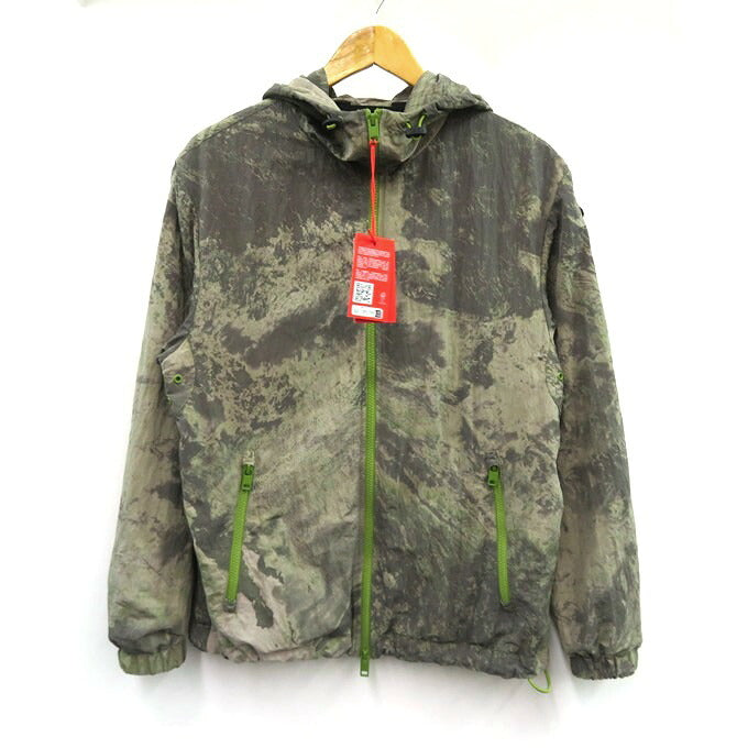 DIESEL J-WARRETT Print Nylon Jacket Green Size 44