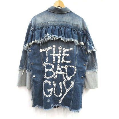 DIESEL Distressed Studs Indigo Denim Jacket Size XS