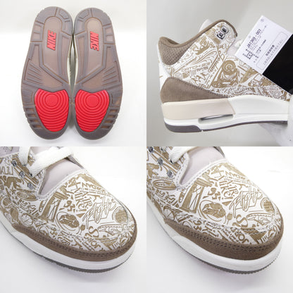 NIKE AIR JORDAN 3 Retro Laser Sneakers Size 28.0