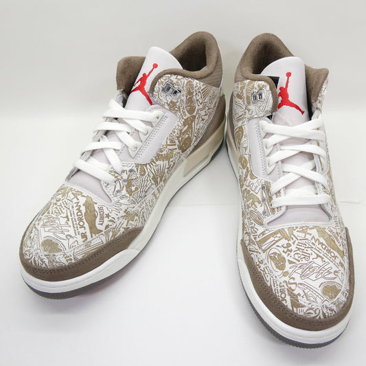NIKE AIR JORDAN 3 Retro Laser Sneakers Size 28.0