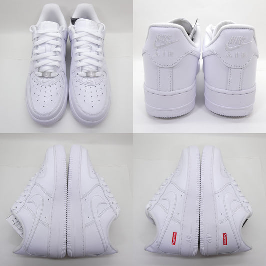 Supreme x Nike Air Force 1 Low White Sneakers Size 6.5