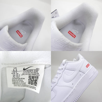Supreme x Nike Air Force 1 Low White Sneakers Size 6.5
