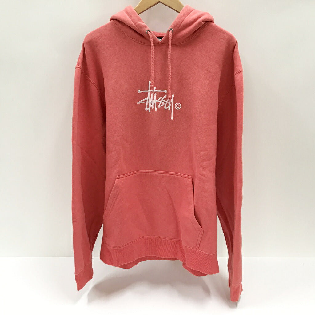 STUSSY Logo Hoodie Pink Size XL