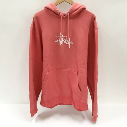 STUSSY Logo Hoodie Pink Size XL