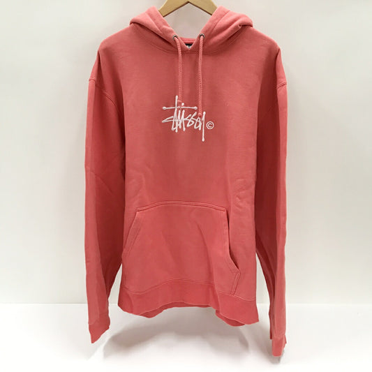 STUSSY Logo Hoodie Pink Size XL
