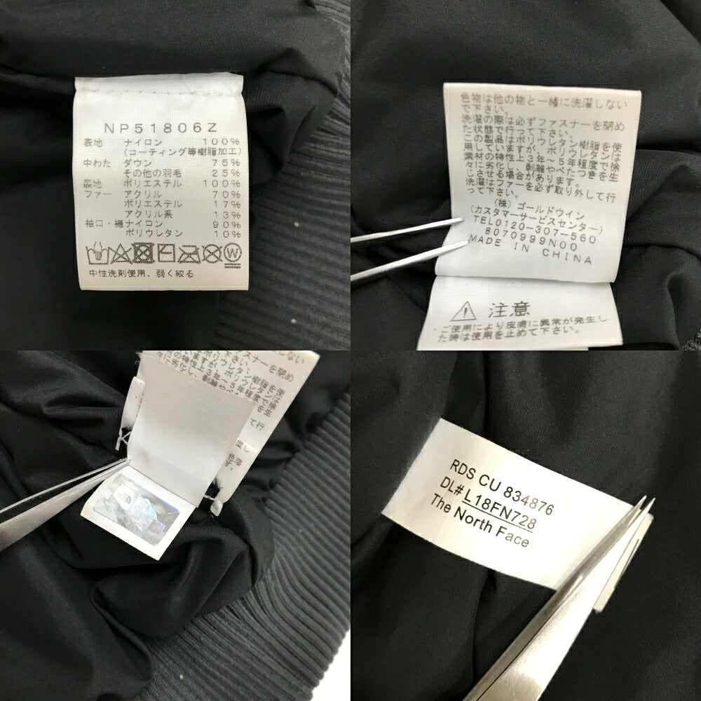 THE NORTH FACE Gotham III Down Jacket Gray Black Size M